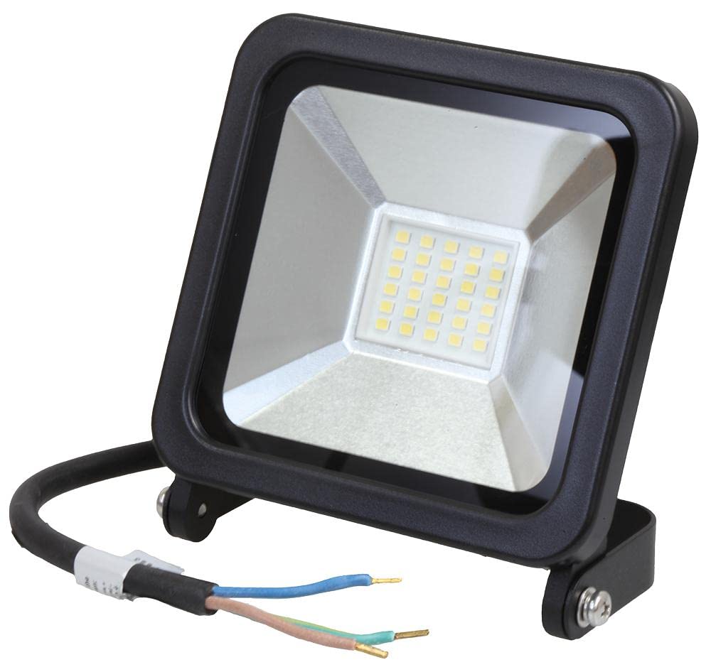 PRO ELEC PELL0269 LED Floodlight, 20W, 1600lm, 6000K, Black, IP65