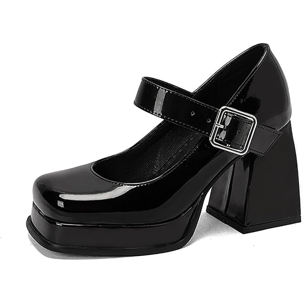 専用GRAPE Black Mary Jane Platform shoes GB Girls' Frank-Girl Lug Sole Platform Mary Janes (Youth