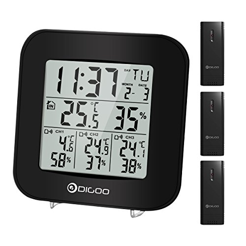Digoo 3 channels digital in&outdoor hygrometer ther…