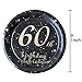 60th birthday decorations party supplies set,60th birthday gifts for women or men, 50 piece paper plates,9 x 9 Inches. (60)
