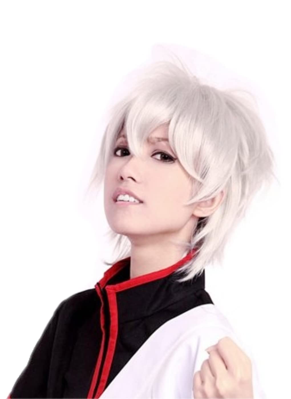 Prettyland Silver grey Wig Short Pixie Fringed Wild Cut Frisur Straight Wig Cosplay Daily C323 โ image 1