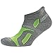 Balega Hidden Contour Impact Resistance / Cushioning Performance No Show Athletic Running Socks for Men and Women (1 Pair), Charcoal/Neon Green, X-Large