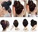 MERRYLIGHT Synthetic Donut Hair Bun Extension Chignon Hairpiece (Grey white-M3/60)