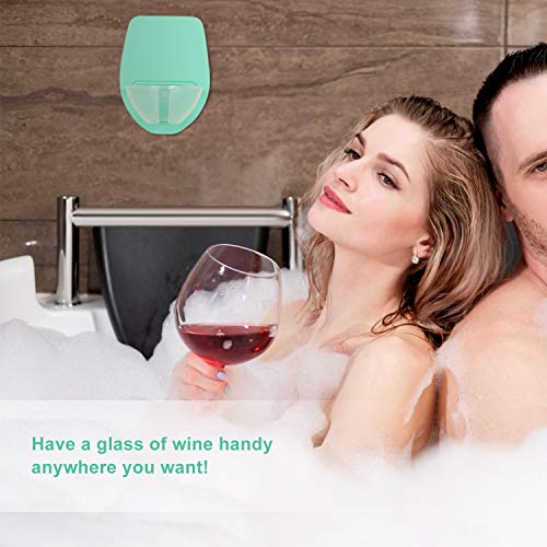 Wine Glass Holder Shower, Silicone Wine Glass Holder for Bath, Wine