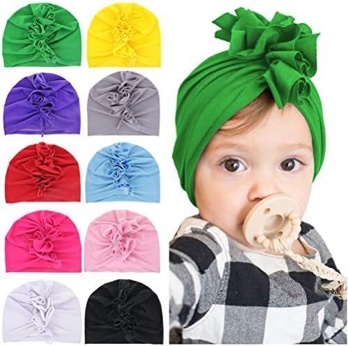 Tswrk赤ちゃん ベビーターバン ソフト 可愛い ヘッドバンド ベビー帽 新生児 Baby ヘッドアクセ ヘアーバンド 6色セット 無地 レース 蝶結び 春夏秋冬 幼児用品 出産祝い 結婚式 写真撮影 誕生日 プレゼント