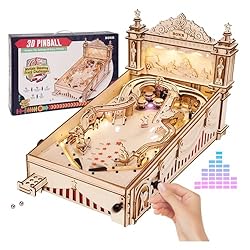 ROKR Miniature Pinball Machine-3D Wooden Puzzles