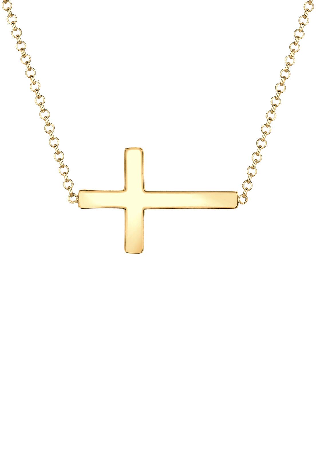 Elli Women's Elegant Cross Pendant Necklace 925 Sterling Silver, 400, Sterling Silver, None