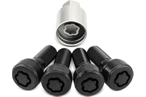 5Pcs Wheel Lock Spare Tire Anti-Theft Bolts Fit for BMW 228i 328d 328i 335i 428i 435i 528i 535d 535i 650i X1 X2 X3 X4 X5 X6 X