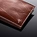 Alpine Swiss Men's Leather Wallet 2-In-1 Bi-Fold Flip Up Removable Card Case, Brown