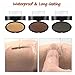 Ladygo 3 Stencils Eyebrow Stamp Waterproof Powder Brush Eye Brow Perfect Seal Natural-Looking Eyebrows Delicate Shape in Seconds Makeup Tool for Beginners & Busy People-Color Bright Brown