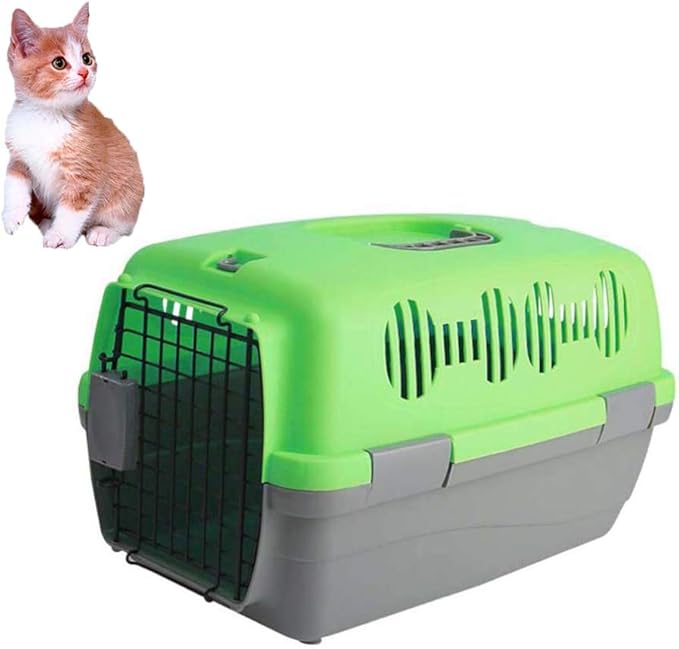 FXQIN Plastic Cat Carriers for Medium Cats, Pet Travel Carrier, Dog