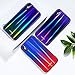 FLOVEME Laser Aurora Tempered Glass for iPhone Xs Case/iPhone X Case, Ultra Thin Hybrid Colorful Gradient Hard Back Slim Cover Soft TPU Bumper Shockproof Protector Compatible with iPhone X/XS, Purple