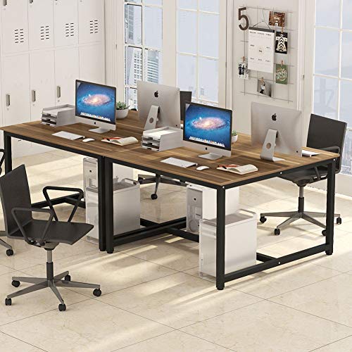 Tribesigns Computer Desk, 47 x 47 inch Extra Large Two Person Desk