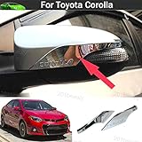 2pcs ABS Chrome Rearview Side Mirror Molding Cover Trim Strip Emblems For Toyota Corolla 2014-2015-2016 2017 2018