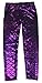 Simplicity Child Fish Scale Print Full Length Leggings Tight Pants, Purple, M