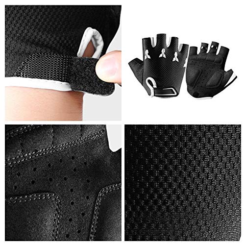 lurdausXD Children Riding Gloves Wheel Sliding Children's Gloves Half Finger Summer SBR Shock Absorber Gloves Palm Rest Bicycle Balance Bicycle Equipment 1 Double - Thumbnail 7