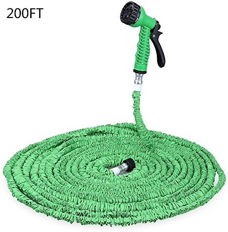 Mullano Garden Hose 100FT/200FT Strongest Durable Expandable Garden Hose have Pipe with 7 Modes Spray Gun (200FT, Green)