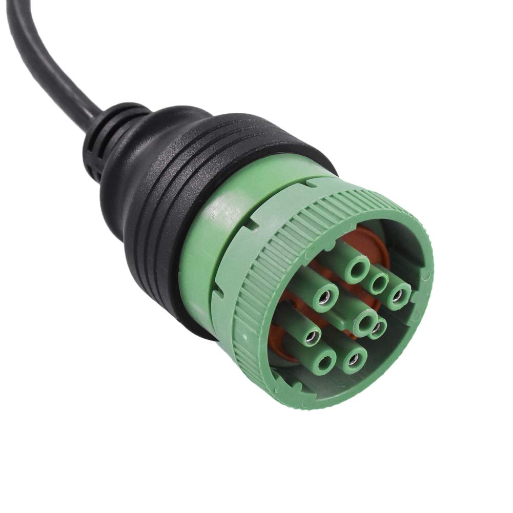 Dalagoo J1939 9 Pin to OBD2 Adapter Cable SAE J1939 Type 2 Green
