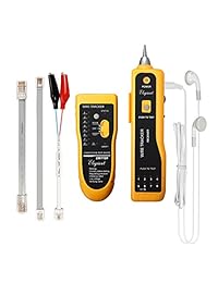 Rastreador de cables, ELEGIANT XQ 350 RJ45 RJ11 Rastreador de cables Teléfono Teléfono Buscador de cables Ethernet LAN Buscador de líneas Cat5 Cat6 con 2 Pelacables de cables de red, auriculares, kit de herramientas