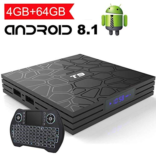 EASYTONE Android 8.1 Box 4GB RAM 64GB ROM,Quad Core/ 64 Bits/ BT4.1/ H.265/ 3D UHD 4K Smart Box,Support 2.4G/5G Dual Wifi/100M LAN 2018 New Android Boxes with Wireless Backlit Keyboard… - Thumbnail 7