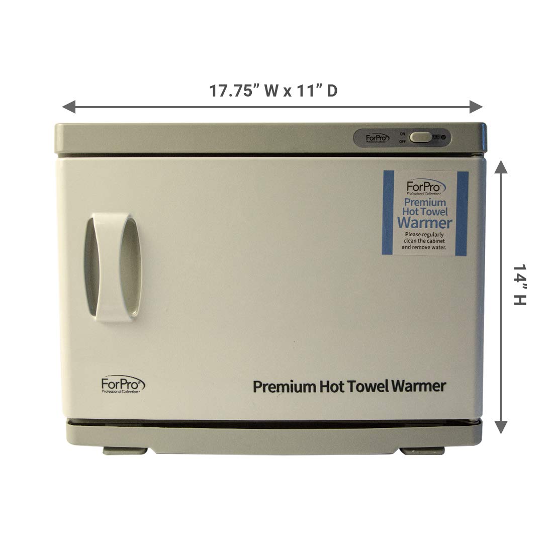 ForPro Premium Hot Towel Warmer, UV Sterilization, Allows for Mask Sterilization, Extra Large Capacity, Two Stainless Steel Racks: Beauty
