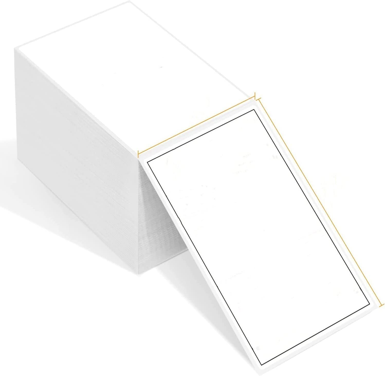 Thermal Labels Fanfold Shipping Labels 4'' x 6''(101mm x 152mm) 500 Labels Total Permanent Adhesive, White Mailing for Thermal Printer