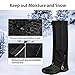 Unigear Leg Gaiters Waterproof Snow Boot Gaiters, Abrasion Resistance for Outdoor Hiking, Hunting, Ice Climbing, Skiing (Black, XL)