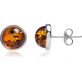 Ian and Valeri Co. Amber Classic Round Stud Earrings