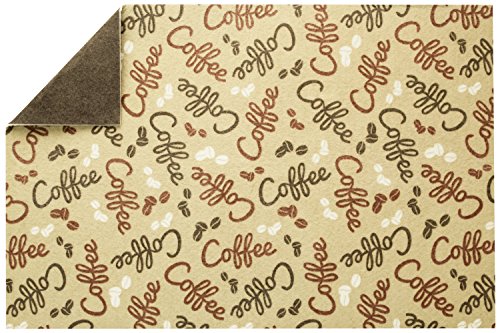 S&T 591601 Coffee & Java Maker Mat, 12" x 18", Coffee Bean Print