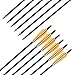 Crossbow Bolts Hunting Carbon Hunting Carbon Archery Arrow 18 Inch with Replaceable Arrow Tips 4 Inch Plastic Vanes(CT009,12PCS)
