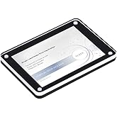 ECKEK 5 Pack Acrylic Label Holder Price Tag Displays Sign Holder with 3M Tape Adhesive Wall Mount Sign Stand (Black 90*60mm/3.54*2.36 inches)