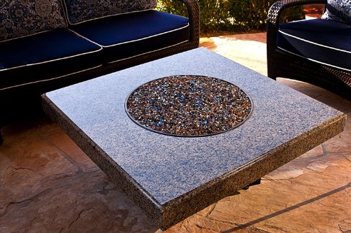 Oriflamme Gas Fire Pit Table Square Tropical Elegance 40 X40