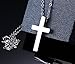 VNOX Womens Mens Stainless Steel Simple Cross Pendant Necklace for Christian Jesus Lord Prayer