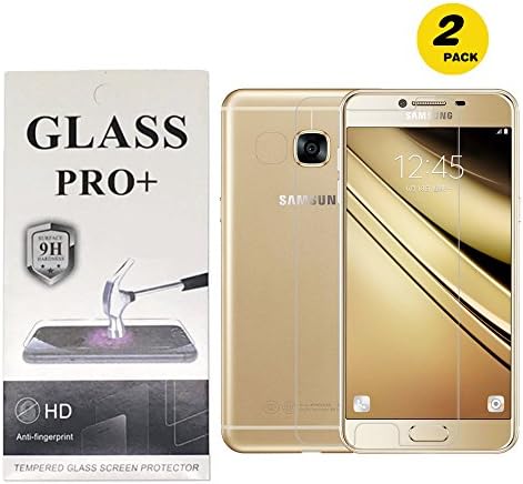 lzfyoo Samsung C7 Screen Protector 2 Pack Premium Clear Tempered Glass Screen Protector