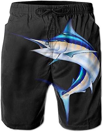 RUITO Sailfish Men Summer Breathable Quick-Drying Swim Trunks Beach Shorts Cargo Shorts