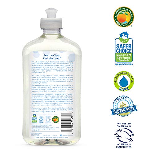 Earth Friendly Products Ecos Disney Baby Bottle Dish Soap Wash, Free & Clear, Hypoallergenic, 17Oz (Pack of 6), 6 Count - Thumbnail 5