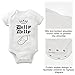 Rocksir Funny Slogan Super Soft Cotton Comfy Baby Short Sleeve Bodysuit (dilly-white, 6m)