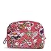 Vera Bradley Women's Signature Cotton Medium Cosmetic Makeup Bag, Coral Floral, One Size