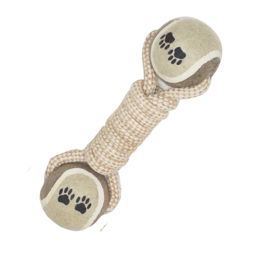 CROCI Cotton Bone Eco Plait with Tennis Ball, 6 x 24 cm