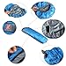 BOS Portable Mummy Sleeping Bag- Ultralight Waterproof Camping Sleeping Bag with Compression Sack for 4 Season Traveling and Outdoor Activities- Large Sleeping Bag for Adults up 7'2-Blue&Right-Zip