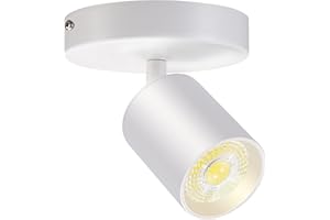 VANoopee Flush Mount LED Ceiling Spotlight Dimmable Adjustable Spotlight Directional Spot Lights Indoor Bright Can Accent Fixture for Living Room Bedroom - CRI90 Flicker Free 10W 800lm 3000K White