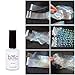 BMC 6 Sheet Clear Holographic Nail Art Foil Strips With Application Glue Set