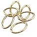 JETEHO 6 Pcs Gold Oval Spring Clip Oval Ring Carabiner Snap Clip Round Carabiner-Trigger Spring Keyring Buckle for BagsPurses