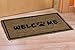 Paw Print Welcome Coir Doormat by Castle Mats, Size 18 x 30 inches, Non-Slip, Durable, Made Using Odor-Free Natural Fibers