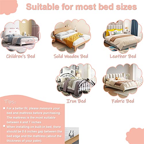 Foldable Crib Rail Guard,Toddler Bed Rails Guard,Universal Baby & Children Bed Rail,Upgrade Reinforced Safety Bed Fence Protector Rail for Cribs, Twin, Double, Full Size Queen & King Bed (47 Inch)