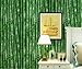 Green Bamboo Contact Paper self Adhesive Shelf Liner for Walls Cabinets Dresser Crafts Wall Paper Sticker (Green, 17.7 Inch by 9.8 Feet)