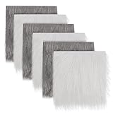 6Pcs Faux Fur Fabric, 10"×10" Artificial Fuzzy Fur