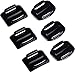 8pcs Flat Mounts and 8pcs Curved Mounts and 16pcs Adhesive Stickers for GoPro HD Hero 2 3 3+ 4 Xiaomi Yi SJ4000 Sports Go pro Accessories Sticker (32 Items)