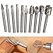 10pcs 1/8 Inch High Speed Rotary File Burrs Bit Set Wood Carving Rasps for Dremel Handmade DIY Carving Electric Grinding Polishing Carved Milling Cutter Head