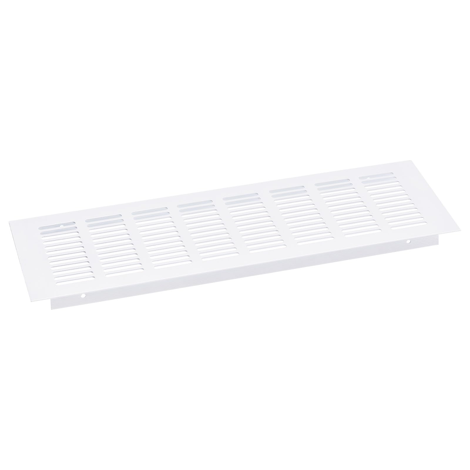 uxcell Air Vents Cover, 1Pcs 350 x 80mm - Aluminum Alloy Mesh Air Return Vent Cover, Rectangle Louvered Ventilation Grille for Shoe Cabinet Wardrobe (White)